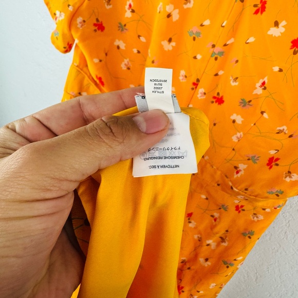 Madewell Belladonna Tulip Silk Floral Yellow Dress - Picture 8 of 9